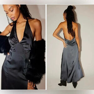 Women's Free People Black Halter Maxi Dress Size S